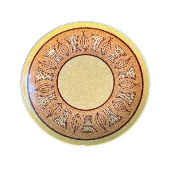 Taylor Smith & Ironstone MCM Honey Gold Tea Saucer Bread Plate 6.5” Set of 3 USA - Picture 4 of 8